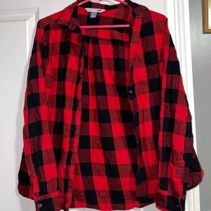 Old navy Red and Black flannel